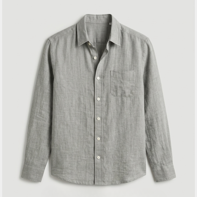 Chemise homme boutonnée manches longues