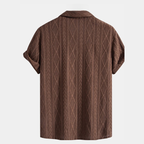 Chemise homme jacquard manches courtes