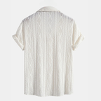 Chemise homme jacquard manches courtes