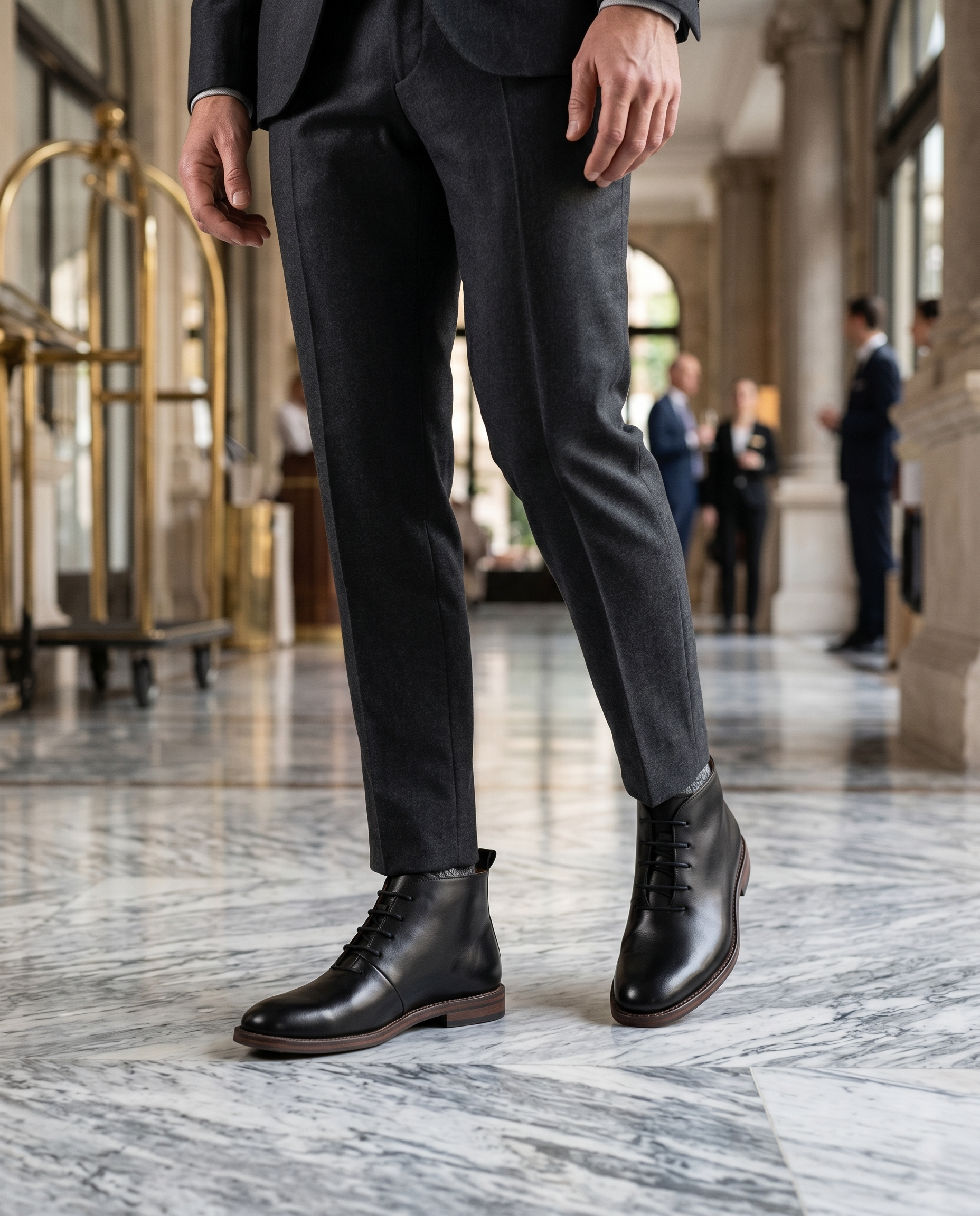 Bottes homme à lacets