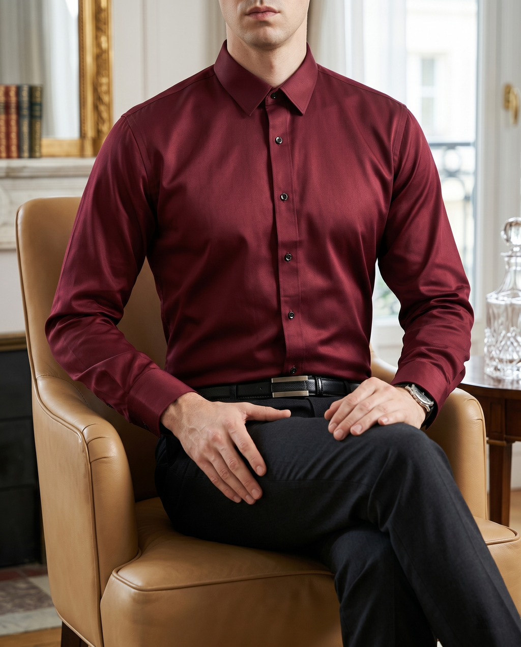 Chemise homme coupe droite