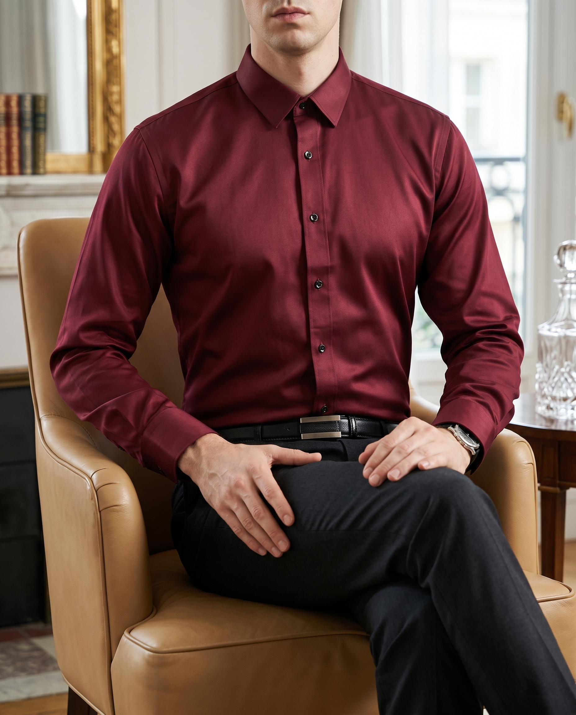 Chemise homme coupe droite