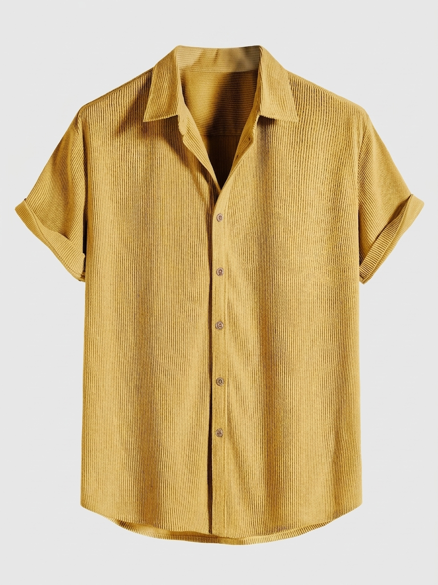 Chemise homme manches courtes texturée