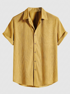 Chemise homme manches courtes texturée