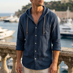 Chemise homme capuche boutonnée