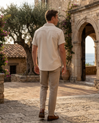 Chemise homme manches courtes texturée