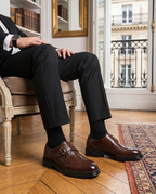Chaussures homme à boucle perforées