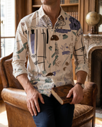 Chemise homme à imprimé artistique