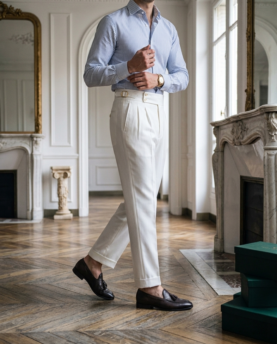 Pantalon homme à pinces