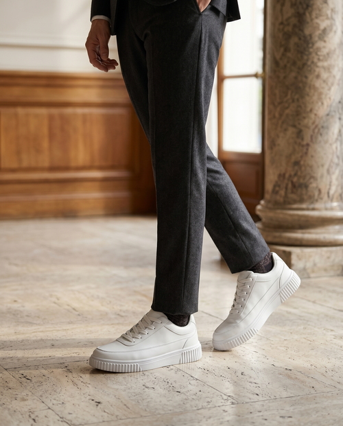Baskets homme coutures visibles