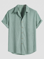 Chemise homme manches courtes texturée