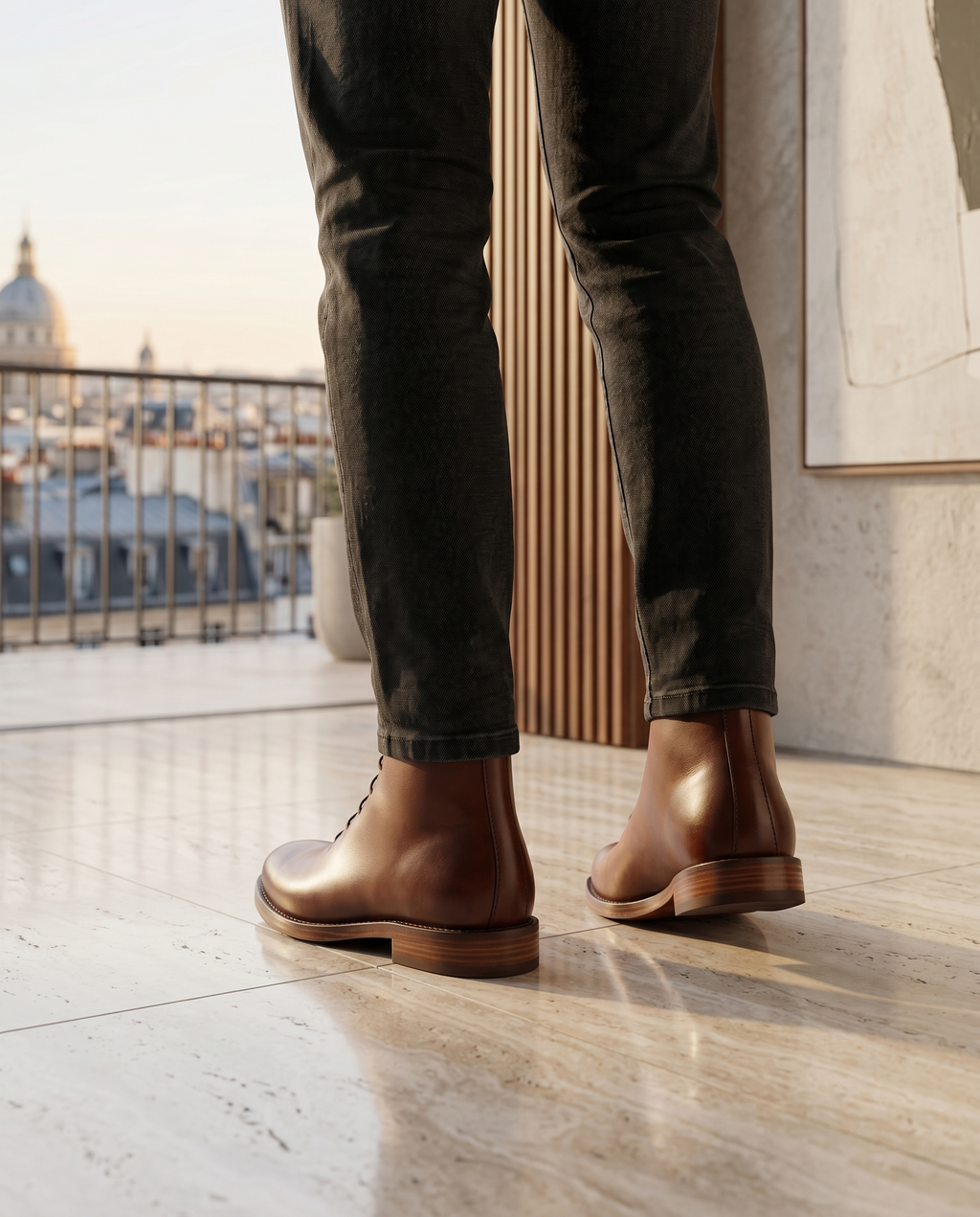 Bottes homme à lacets