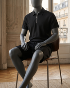 Ensemble homme polo demi-zip et short