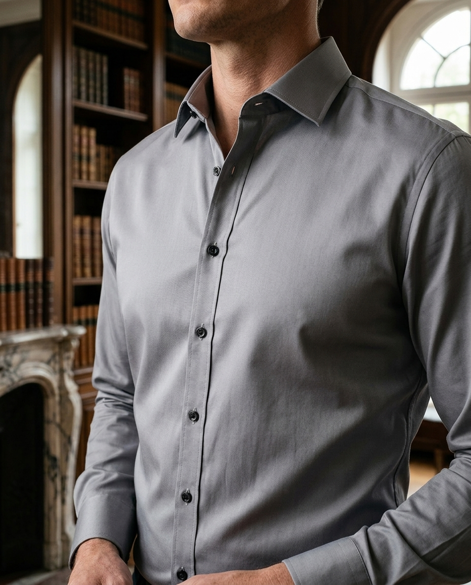 Chemise homme simple couleur unie