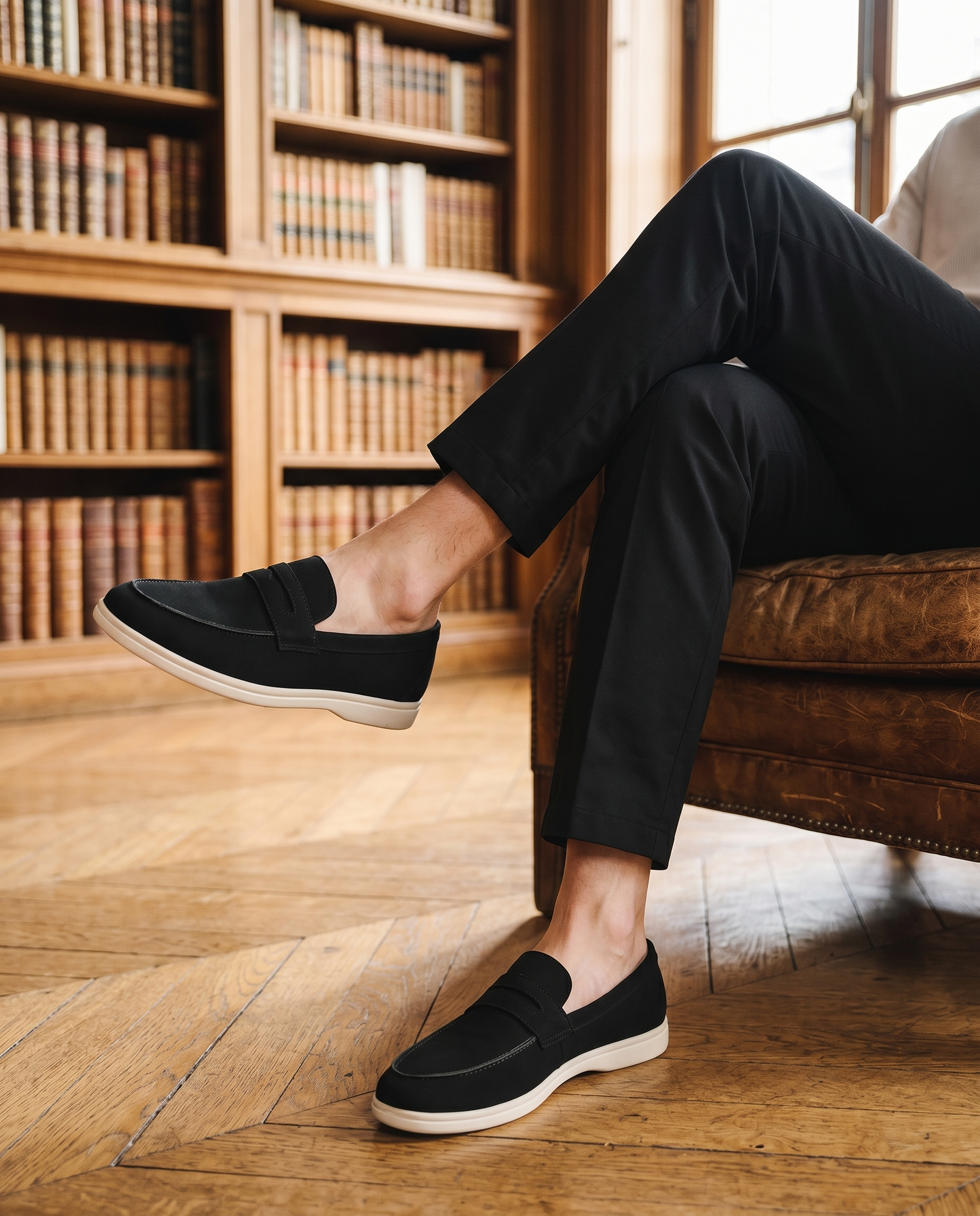Mocassins homme à plateau cousu