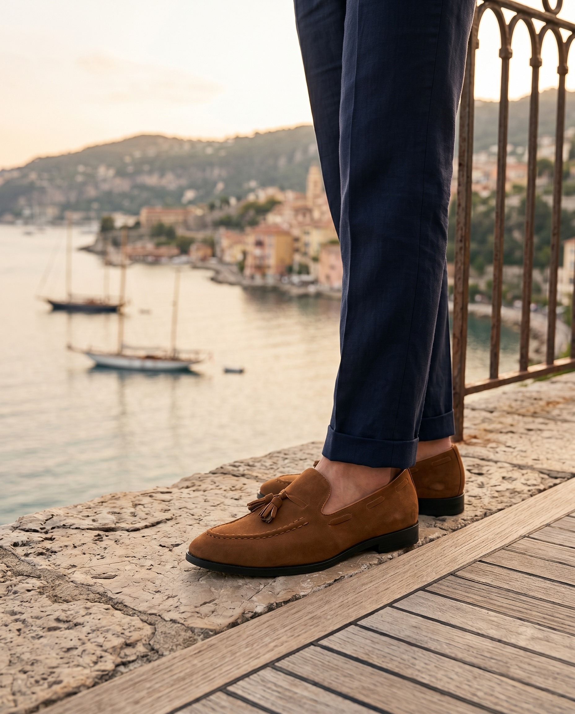 Mocassins homme dessus structuré