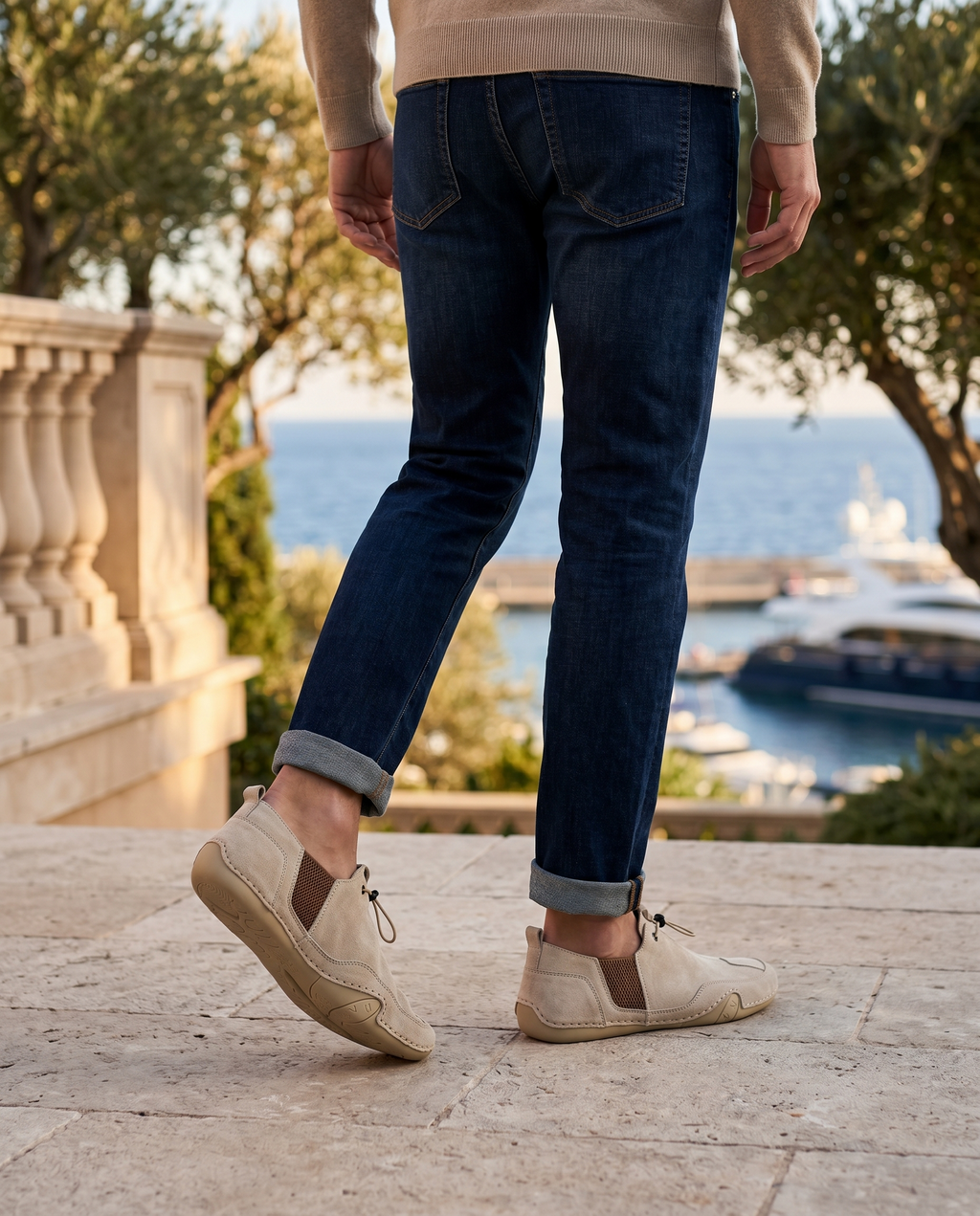 Chaussures homme à enfiler élastiquées