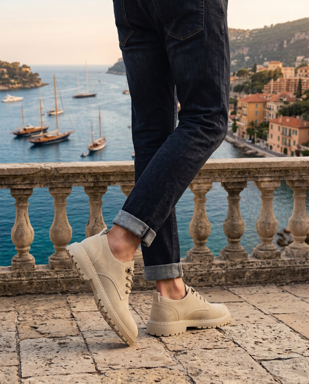 Chaussures homme à lacets crantées