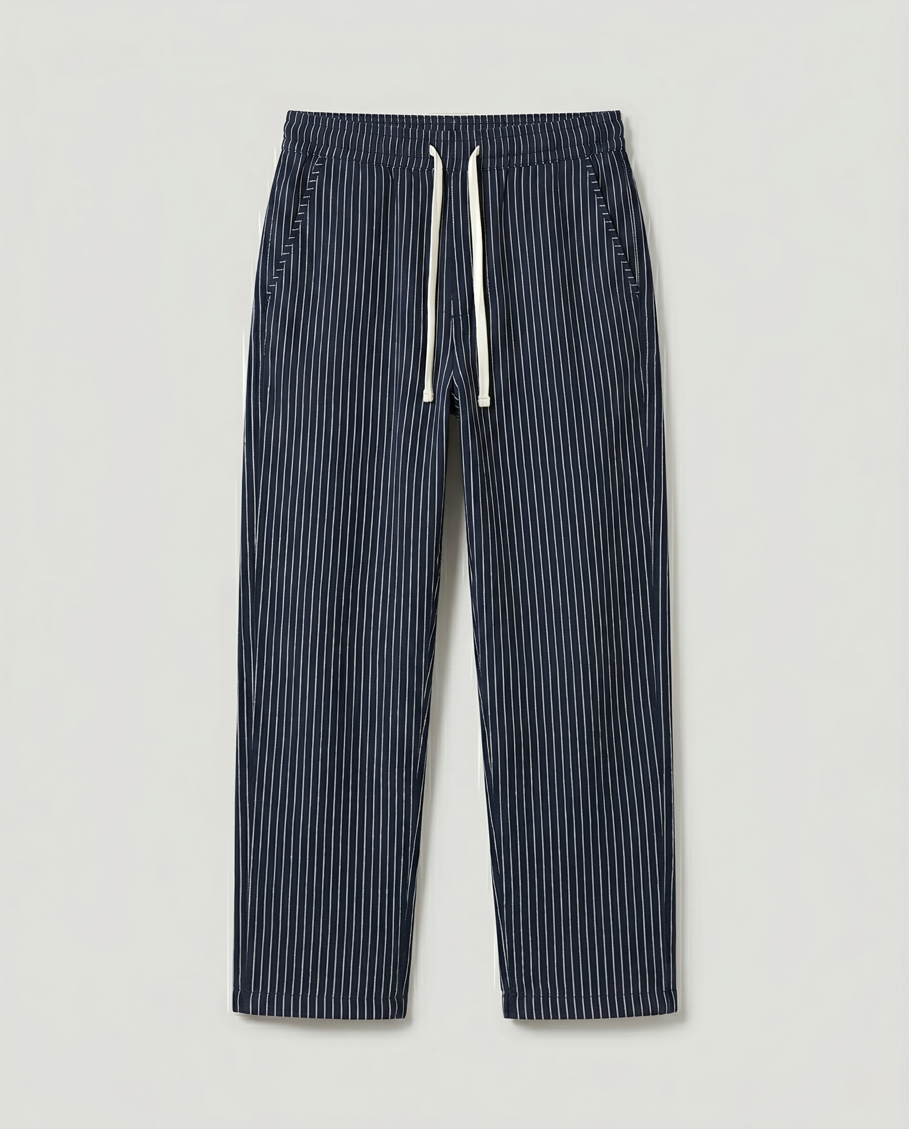 Pantalon homme rayé ample