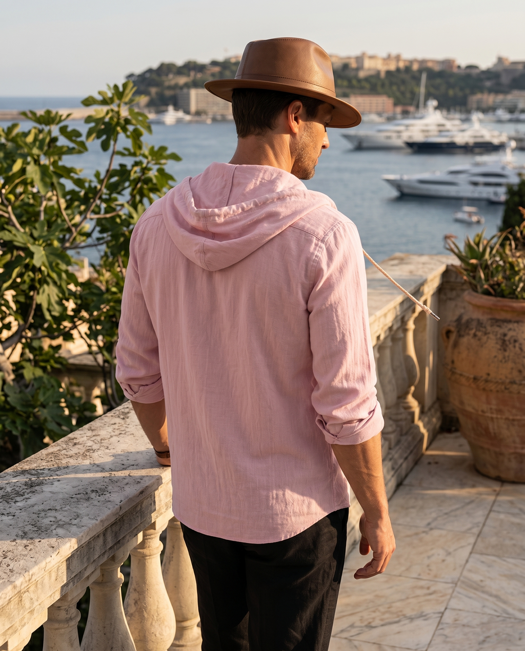 Chemise homme capuche boutonnée