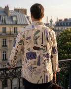Chemise homme à imprimé artistique