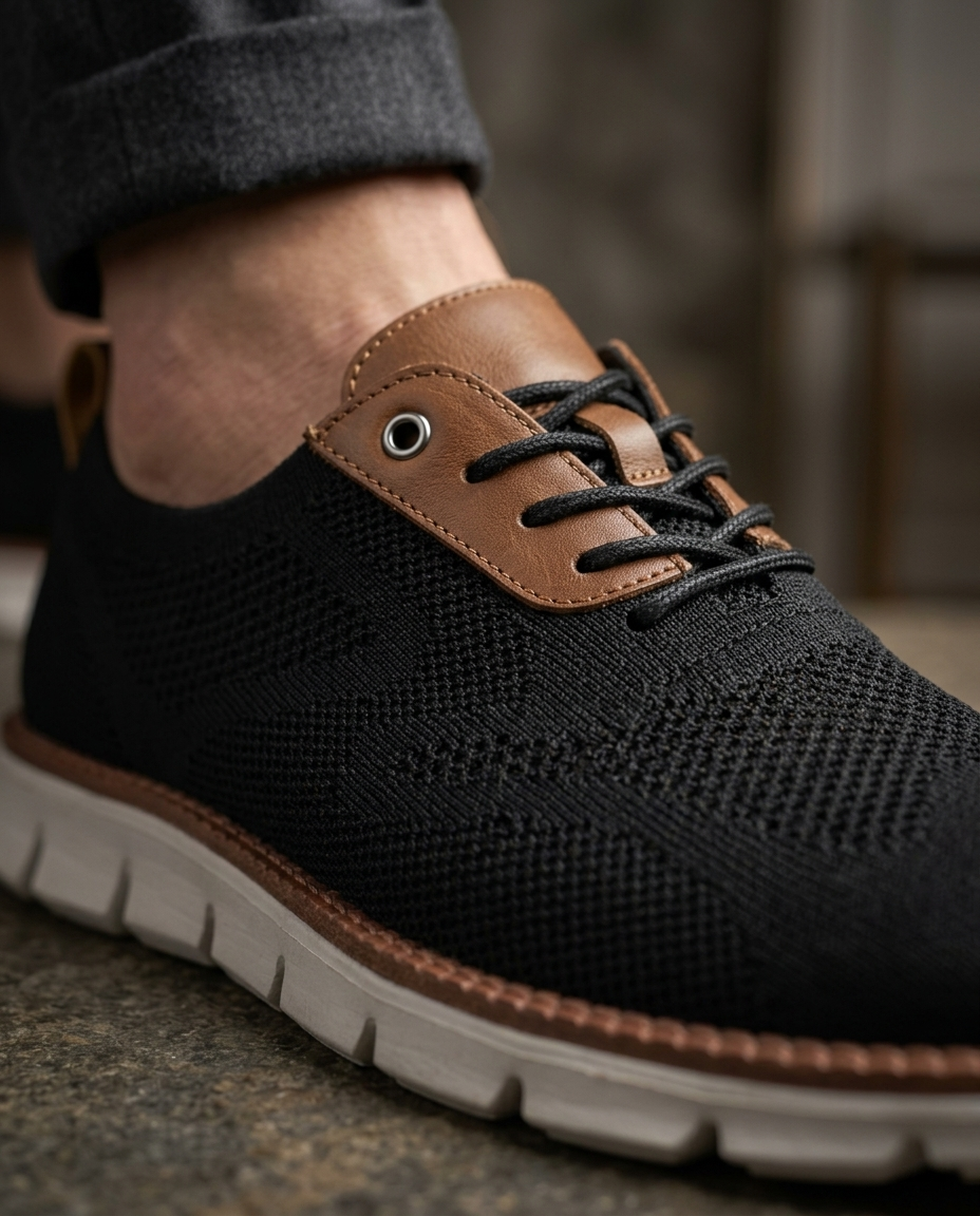 Baskets homme maille à lacets