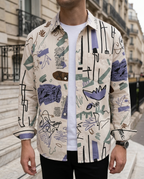 Chemise homme à imprimé artistique