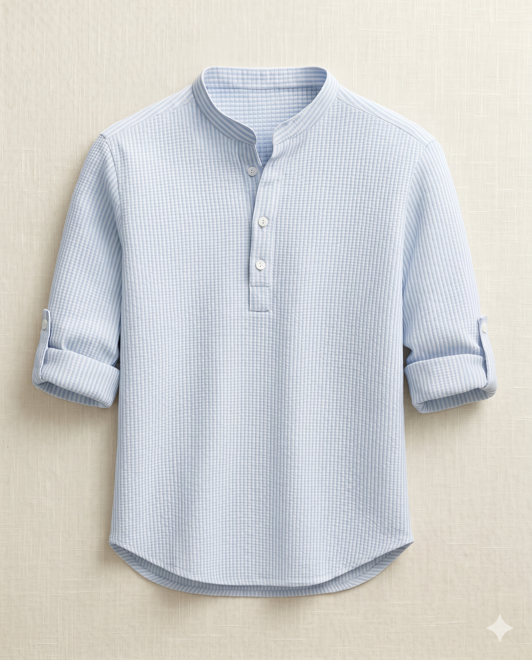 Chemise homme manches retroussées