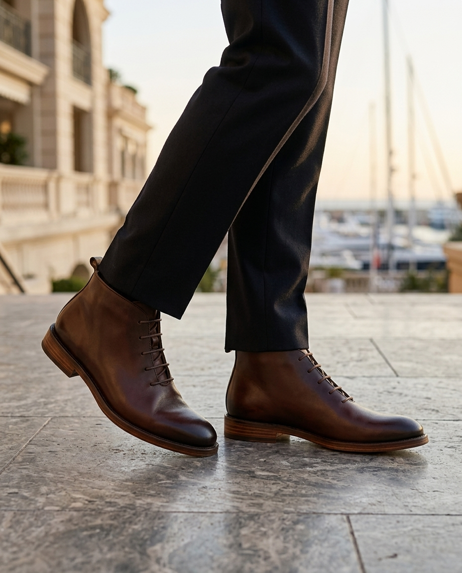 Bottes homme à lacets