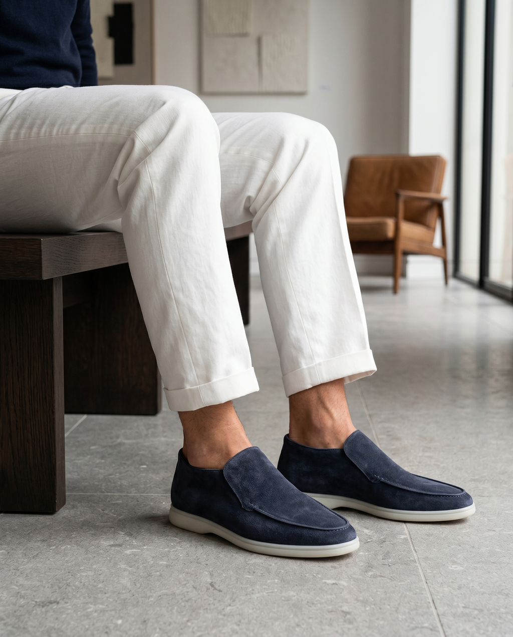 Mocassins homme bord cousu