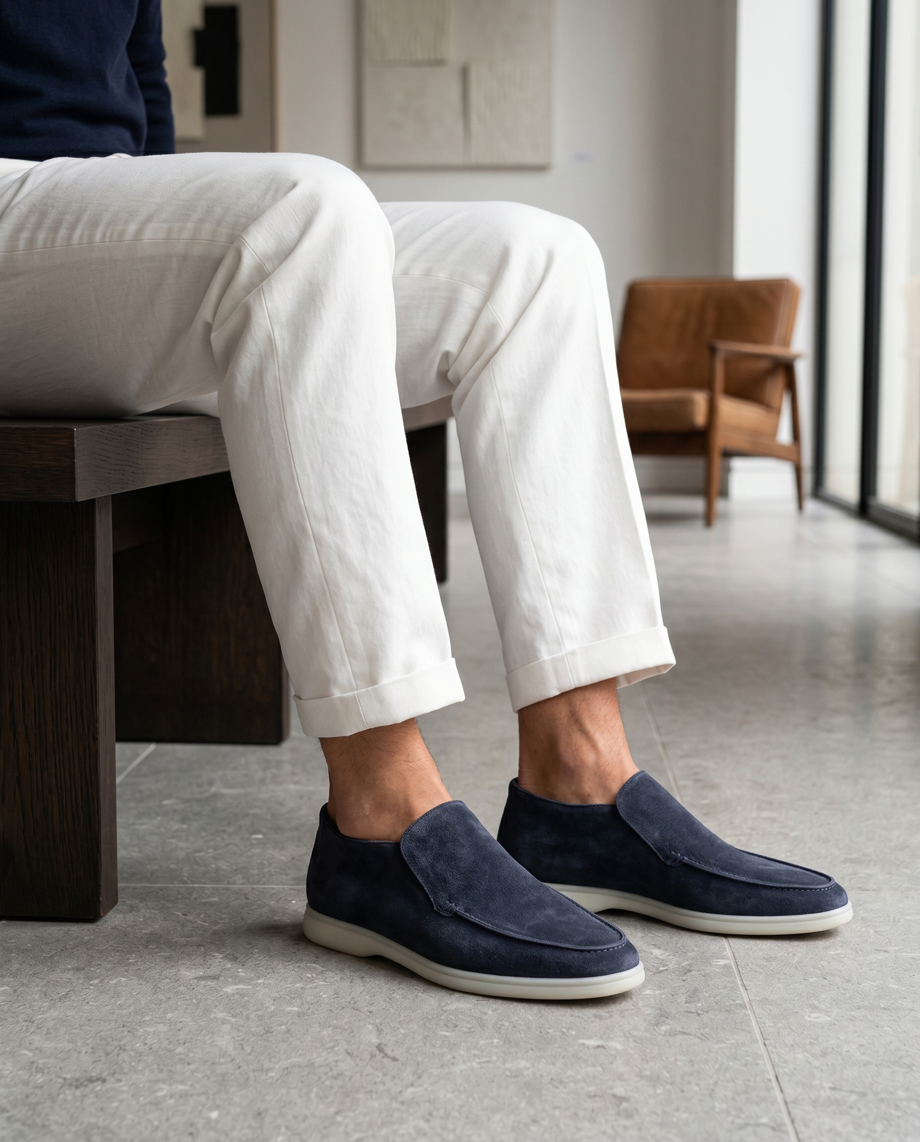 Mocassins homme bord cousu