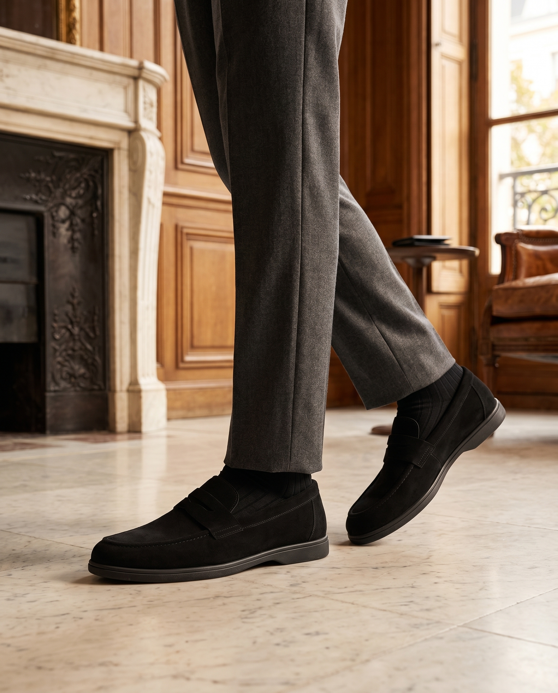 Mocassins homme à bride