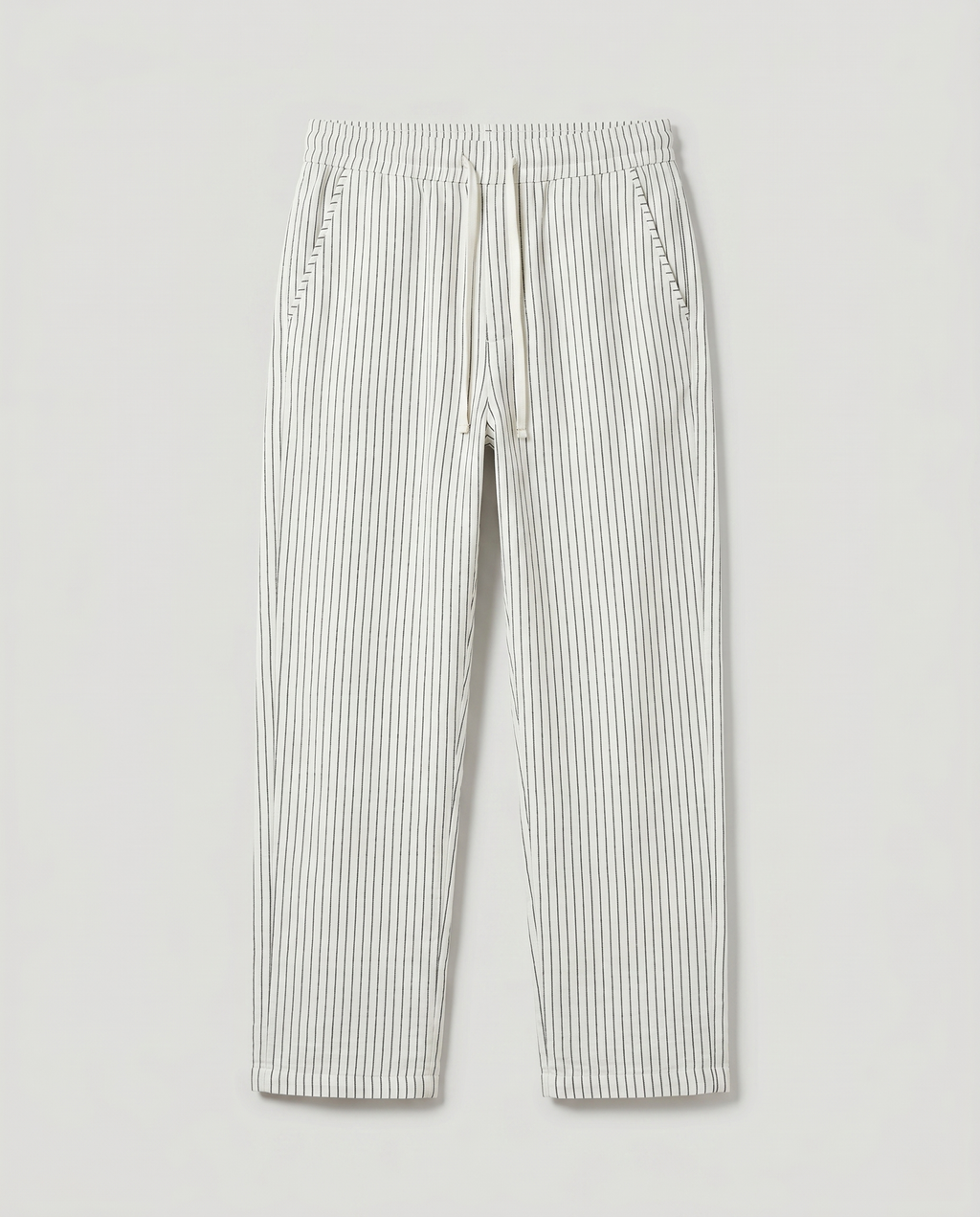 Pantalon homme rayé ample