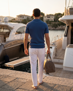Polo homme maille côtelée