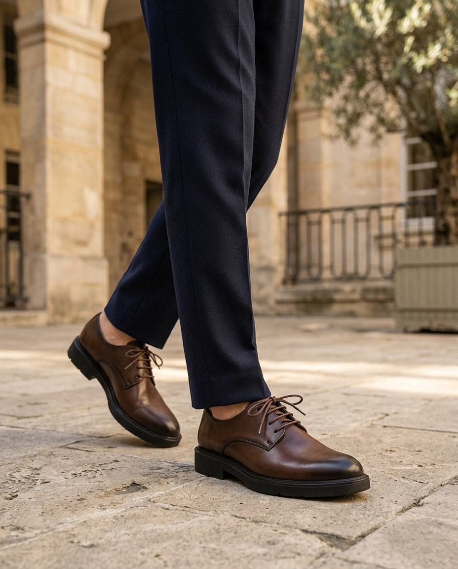 Derbies homme bout arrondi