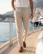 Pantalon homme taille élastiquée cordon