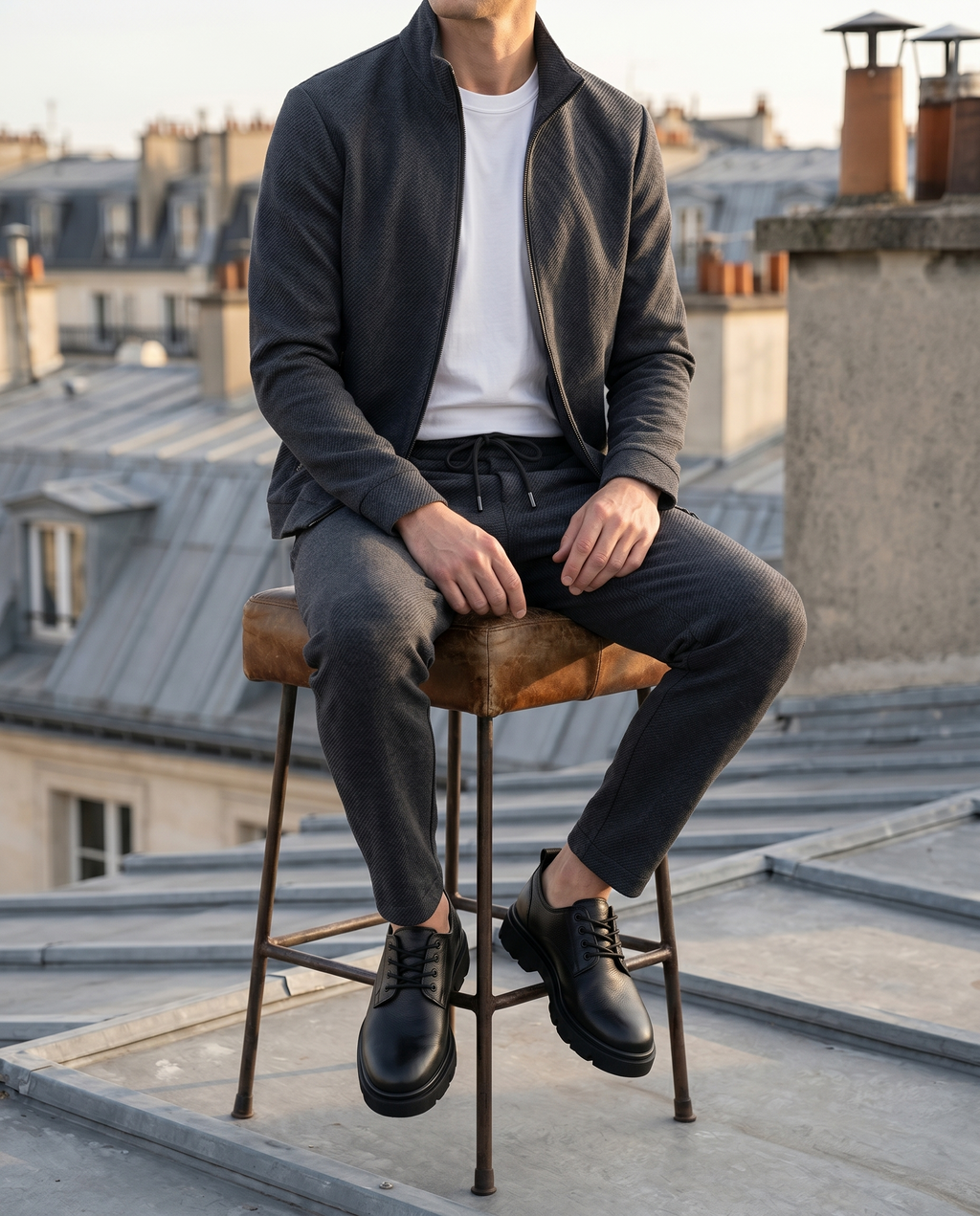 Ensemble homme zippé