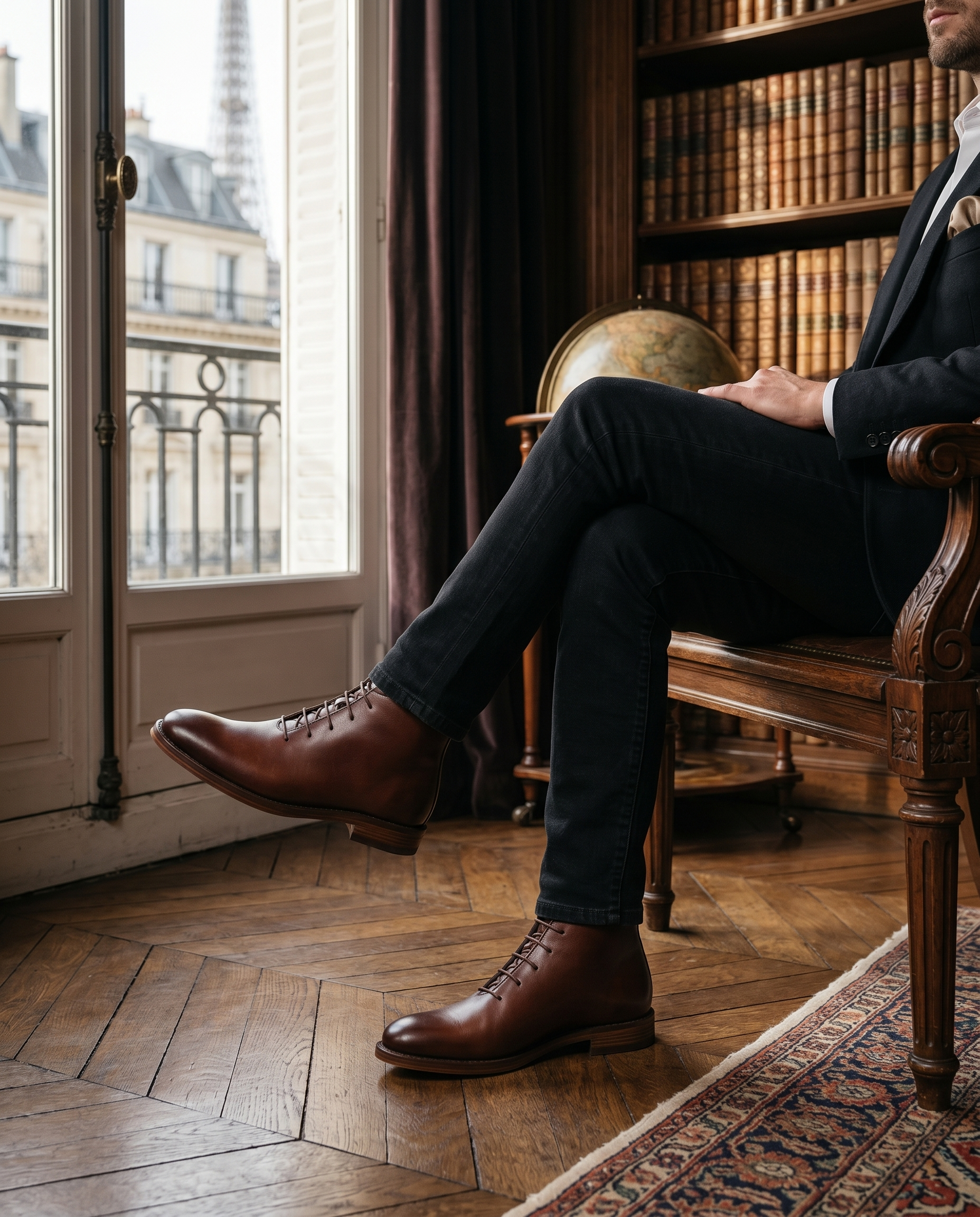 Bottes homme à lacets