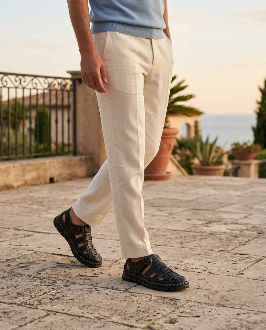 Sandales homme ajourées