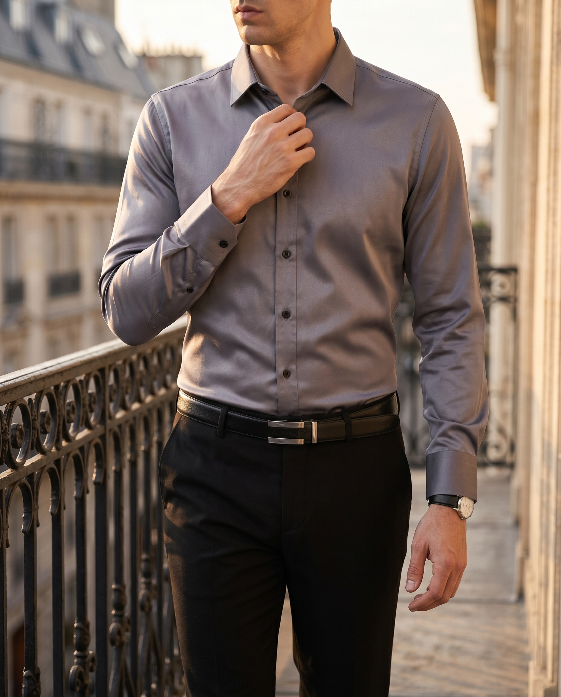 Chemise homme à coupe droite