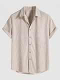 Chemise homme manches courtes texturée