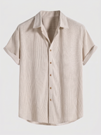 Chemise homme manches courtes texturée