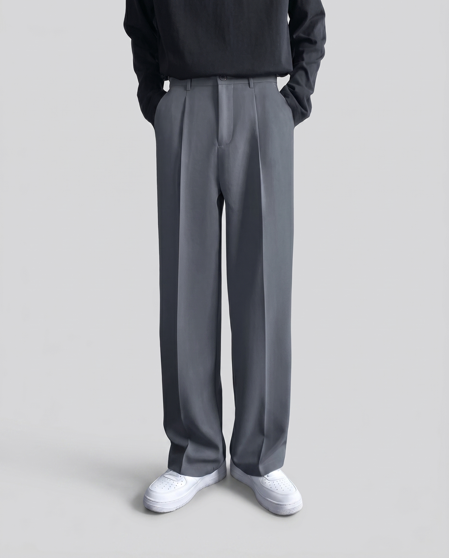Pantalon homme à plis