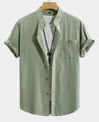 Chemise homme boutonnée manches courtes