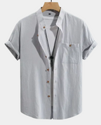 Chemise homme boutonnée manches courtes