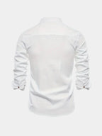 Chemise homme col mao boutonnée