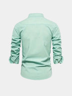 Chemise homme col mao boutonnée