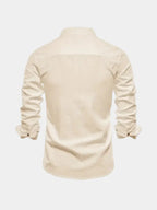 Chemise homme col mao boutonnée