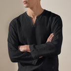 Chemise homme col fendu