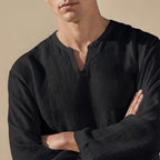 Chemise homme col fendu